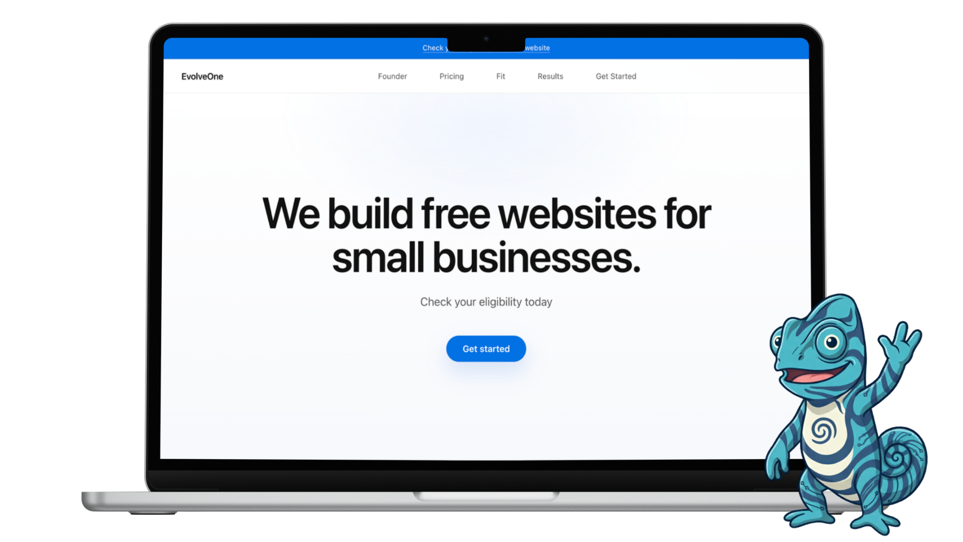 Website preview on a laptop